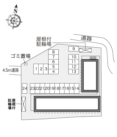 中頭郡北谷町吉原　月極駐車場（LP）